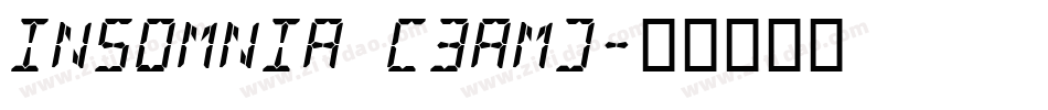 Insomnia (3am)字体转换
